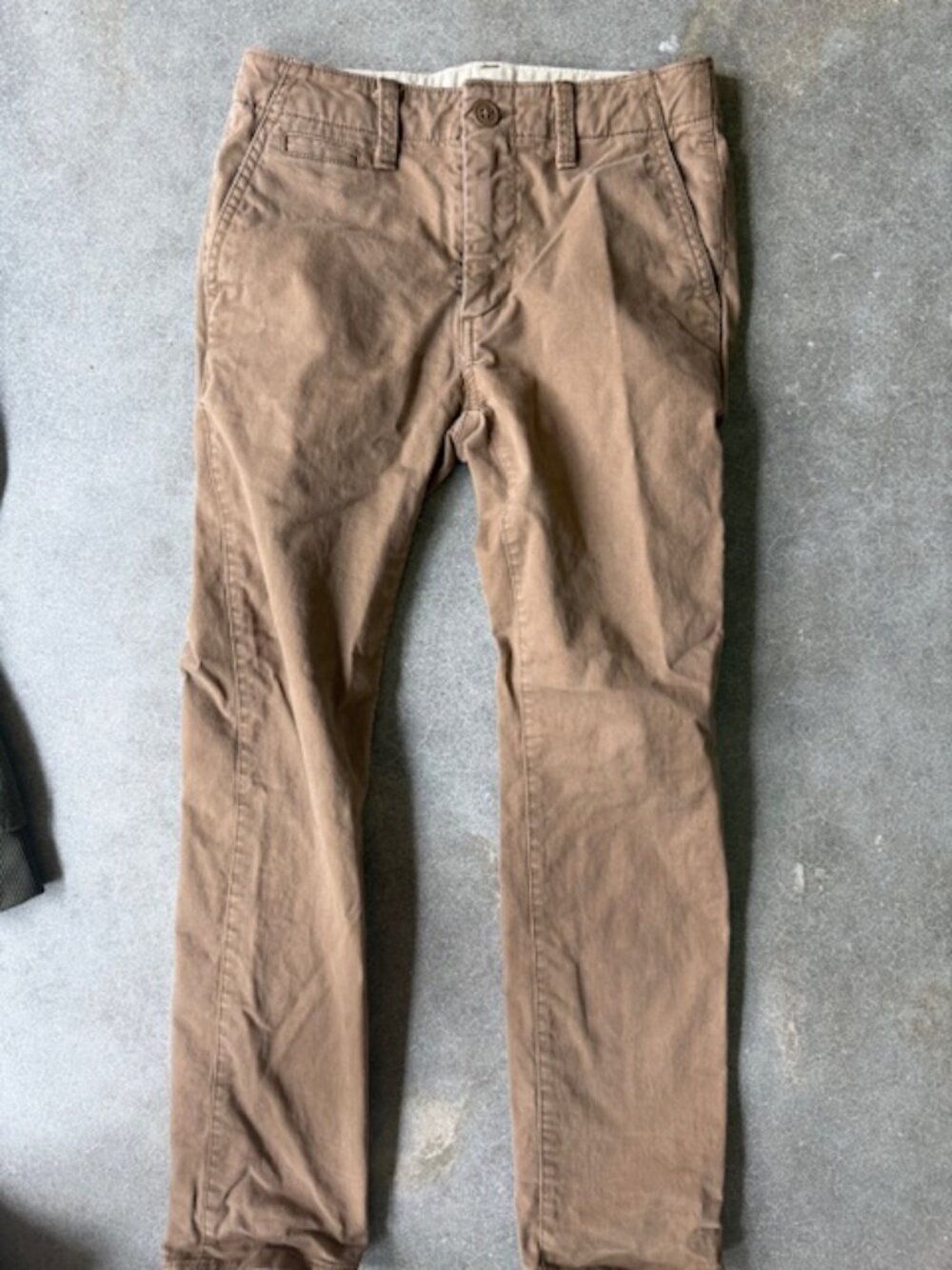 Dark Khaki Elastic School Pants